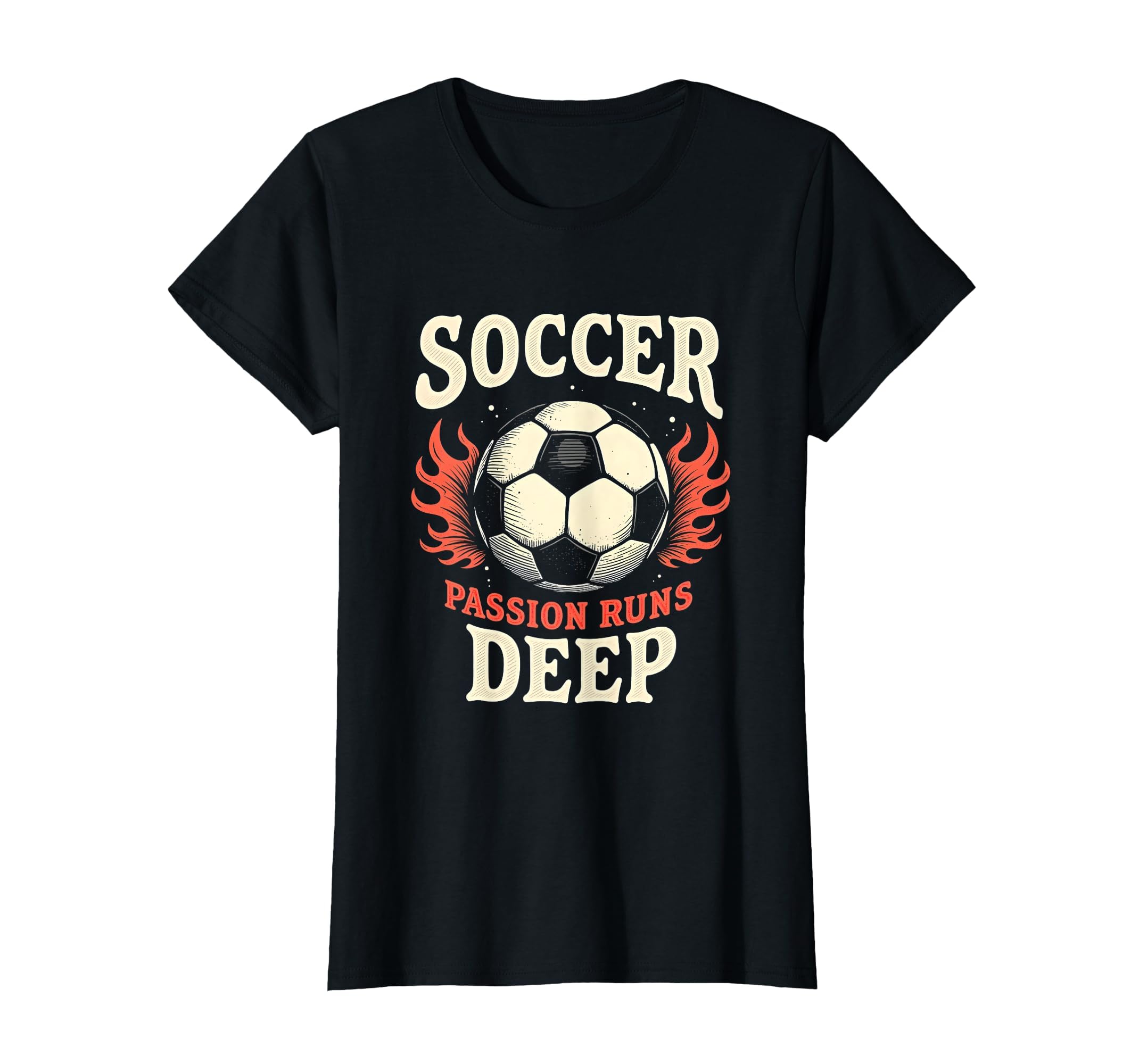 Soccer Passion Runs Deep T-Shirt - Custom Art Print Men Women