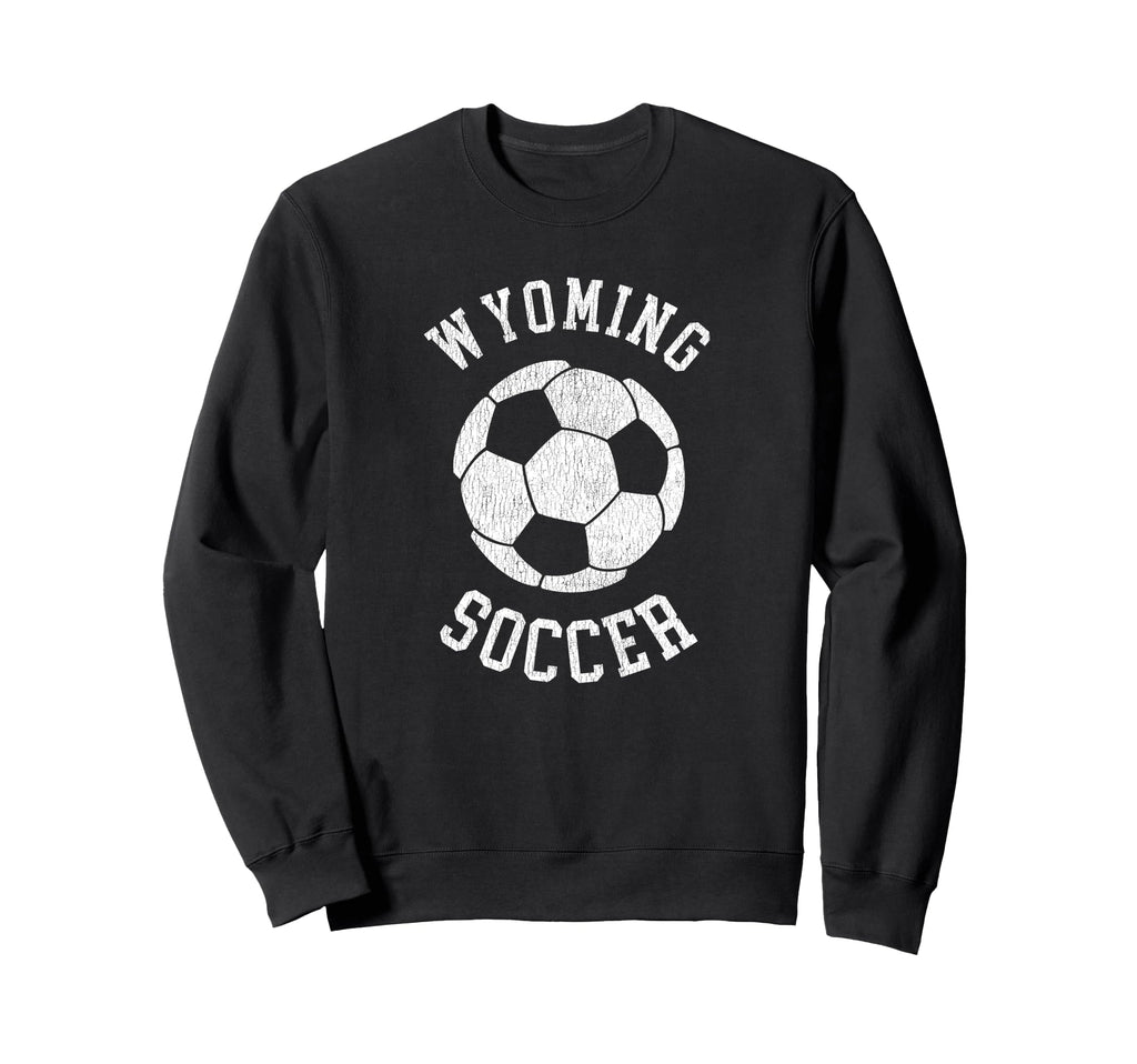 Wyoming Soccer Distressed 90S Sweatshirt - Graphic Print Men Women