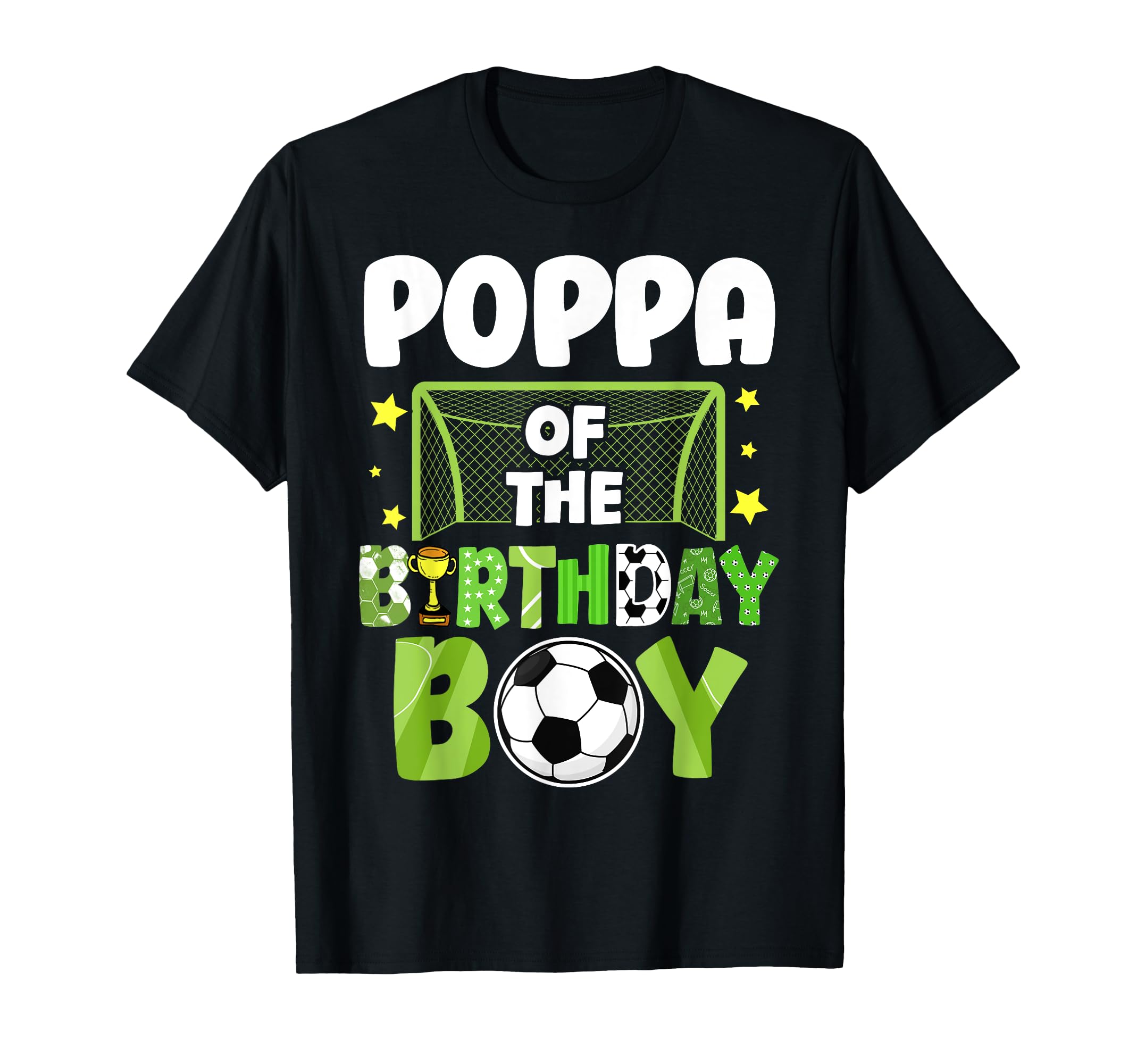 Soccer Poppa Birthday Party Soccer Family T-Shirt - Graphic Print Unisex