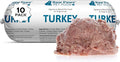 Raw Paws Signature Blend Pet Food for Dogs & Cats - Turkey Recipe, 1-lb Rolls (10 Pack) - Made in USA Frozen Turkey Roll Dog Food - Refrigerated Log Dog Food - Raw Frozen Food for Dogs