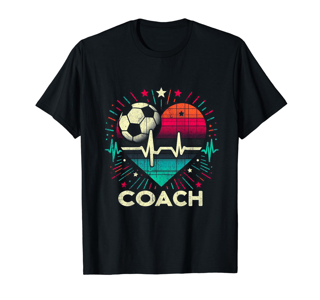 Soccer Coach Training Heart Beat T-Shirt - Streetwear Style Men Women