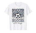 Groovy Soccer Coquette Bow Soccer All Day T-Shirt - Minimalist Print Unisex