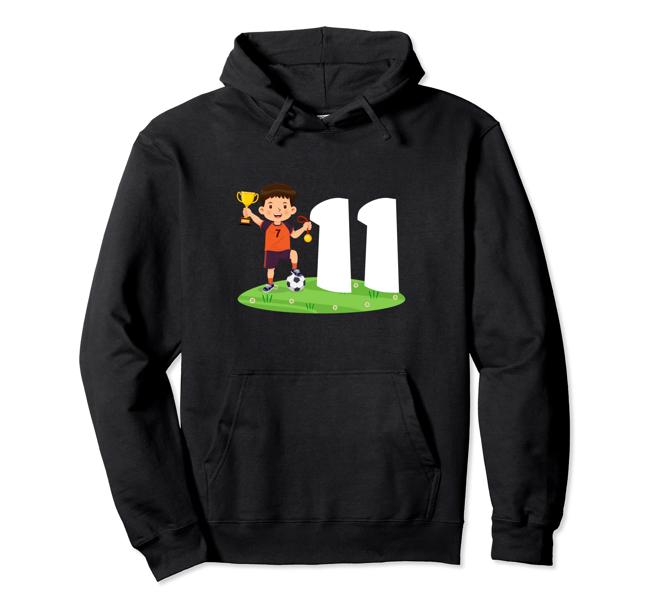 11Th Birthday Soccer 11 Years Old Soccer Hoodie - Graphic Print Unisex
