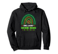 One Lucky Shamrock Soccer Coach St Hoodie - Fun Novelty Design for Adults