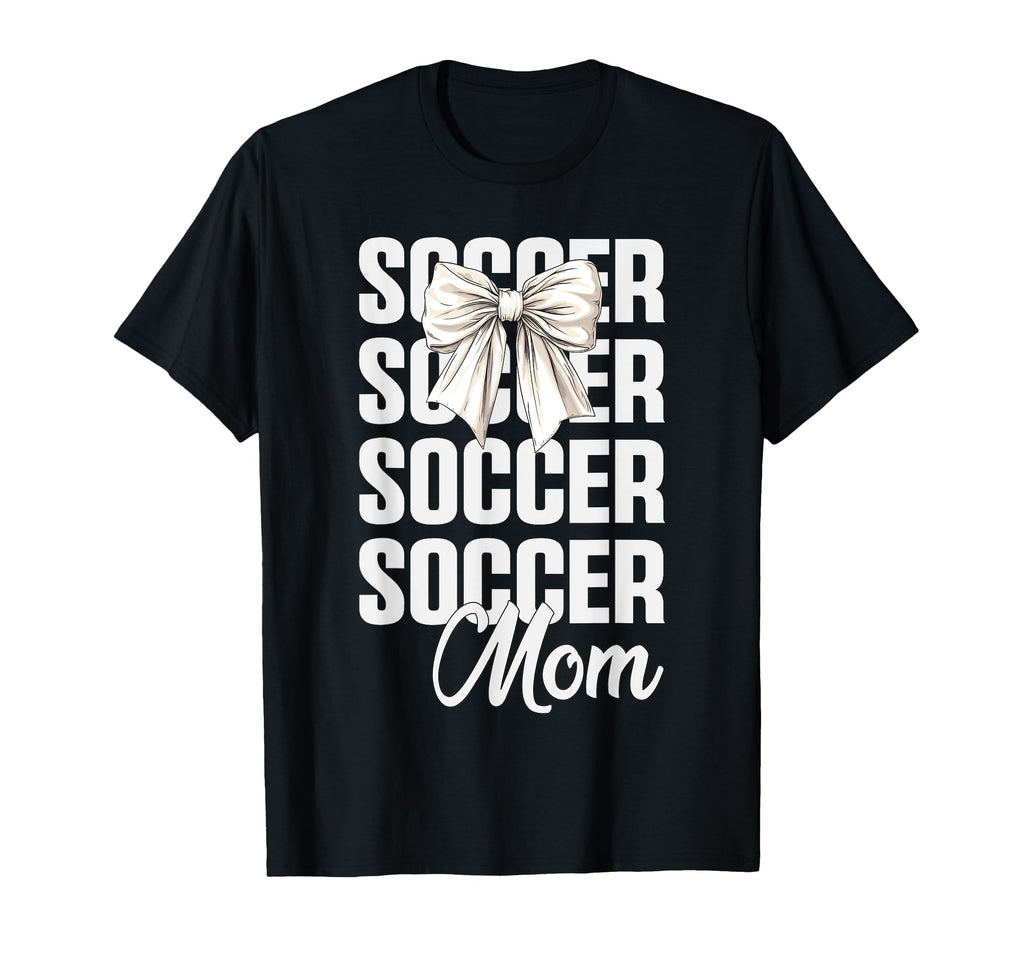 Soccer Mom Coquette Bow Soccer T-Shirt - Streetwear Style for Adults