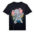 Dabbing Elephant Soccer Lovers Jersey T-Shirt - Graphic Print Unisex