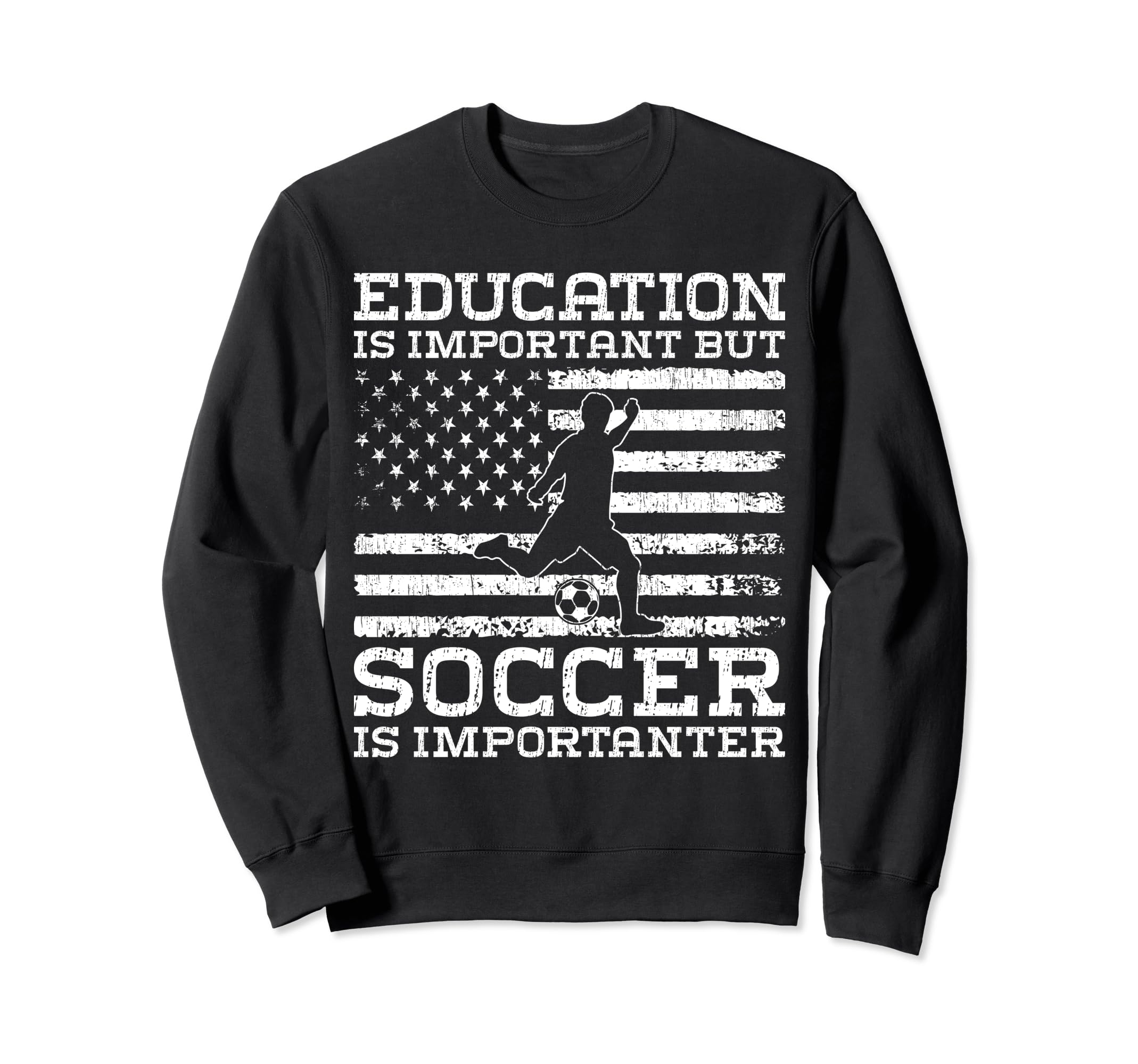Education Is Important But Soccer Sweatshirt - Trendy Graphic for Adults