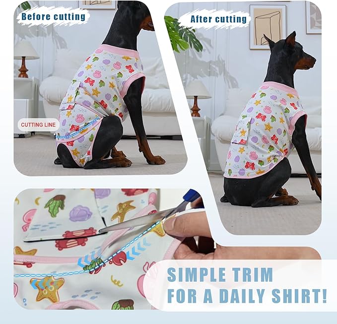 Recovery Suit for Dogs After Surgery, Professional Dog Surgical Suit for Female Spay, Male Neuter, E-Collar & Cone Alternative Dog Onesie for Abdominal Wounds Skin Disease, Blue, XS