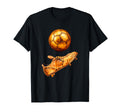 Gold Soccer Ball Cleat T-Shirt - Minimalist Print Unisex