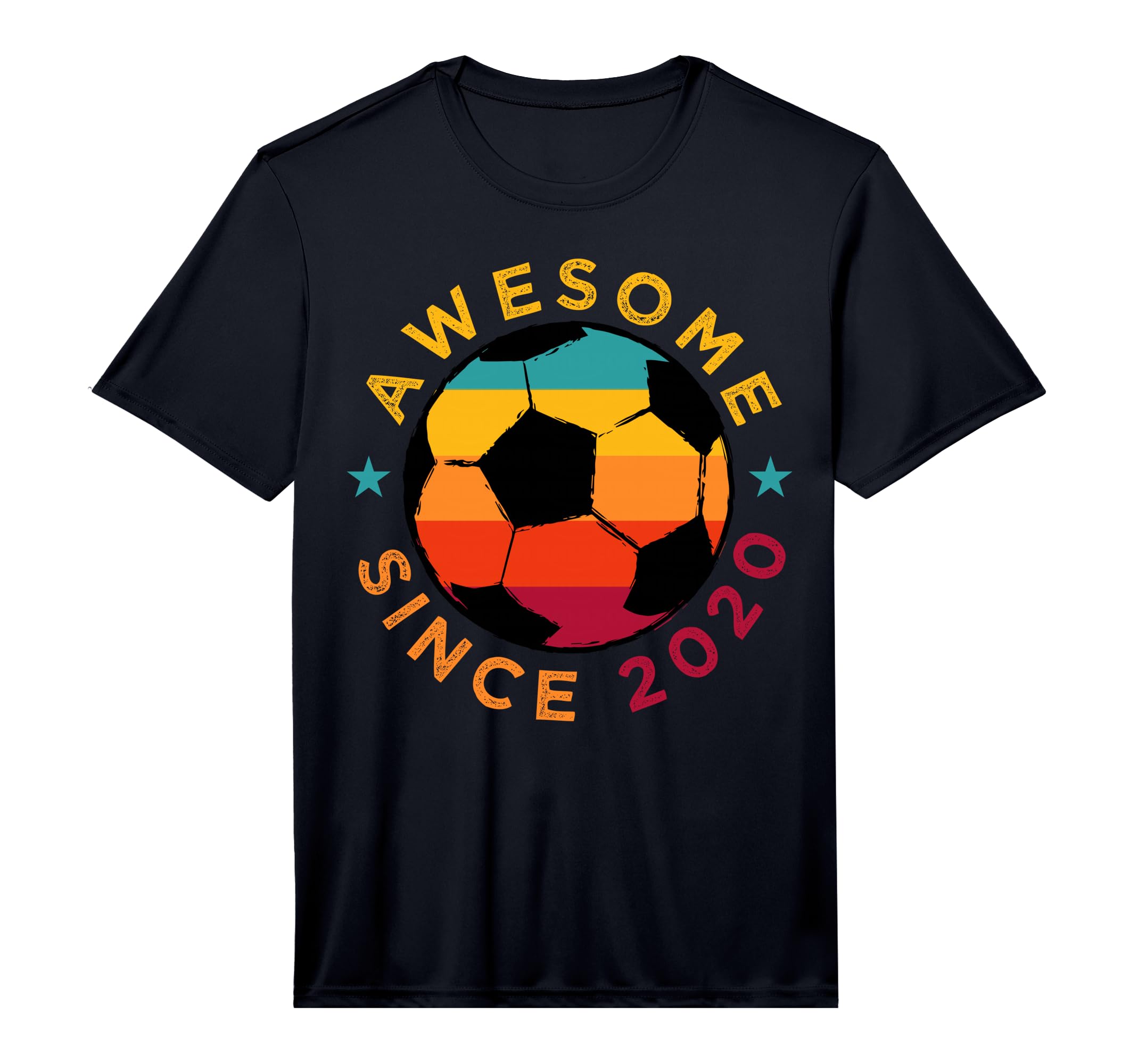 Awesome Since 2020 Soccer Birthday T-Shirt - Aesthetic Graphic Men Women