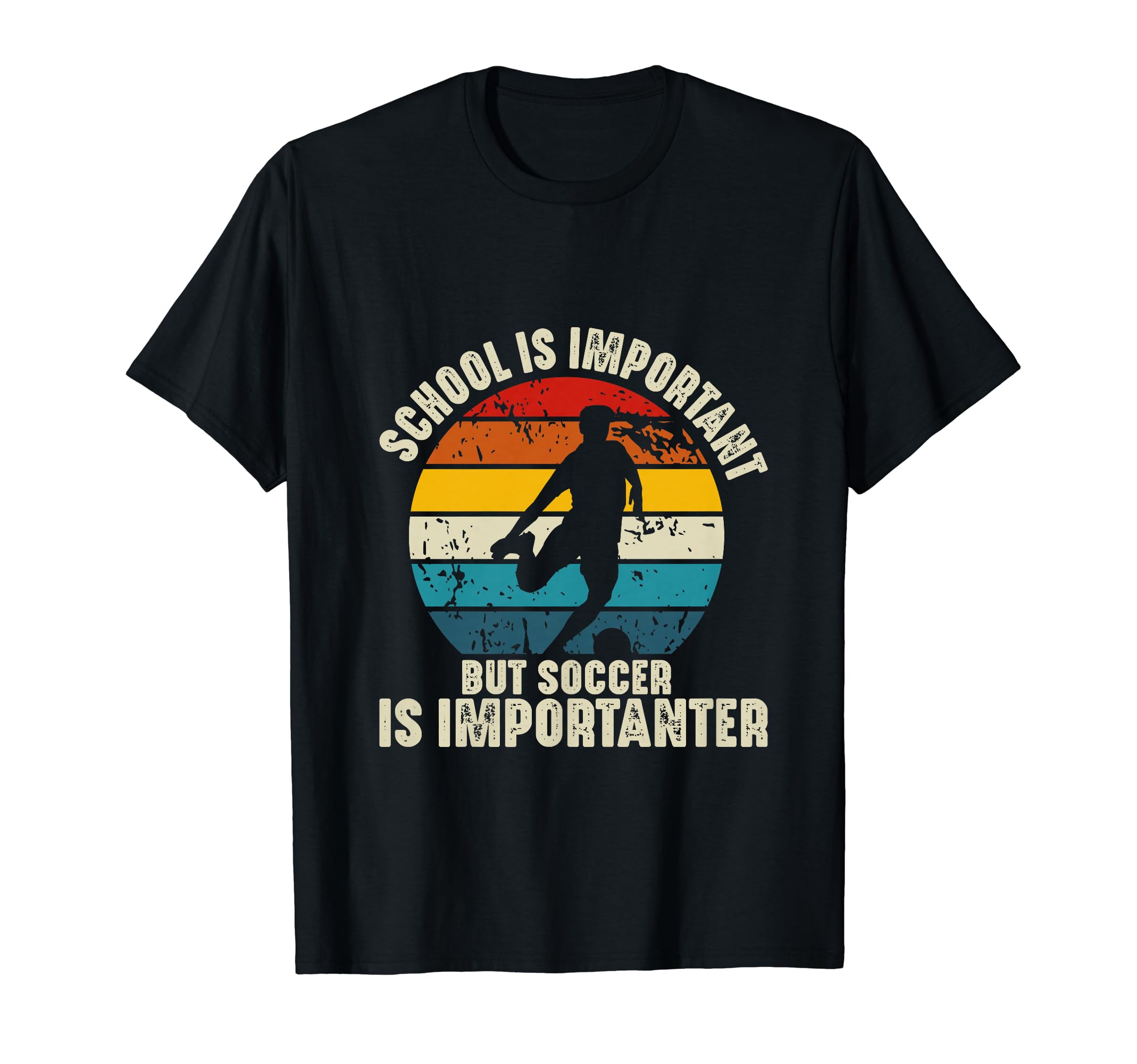 School Is Important But Soccer Is T-Shirt - Trendy Graphic Unisex