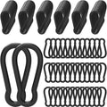 100Pcs 2.4" Carabiner Clip Spring Snap Hook, M6 2-3/8 Inch Heavy Duty Black Small Carabiner, Quick Link Keychain Clip for Keys Swing Set Camping Gym Hiking Traveling(260 lbs Capacity)