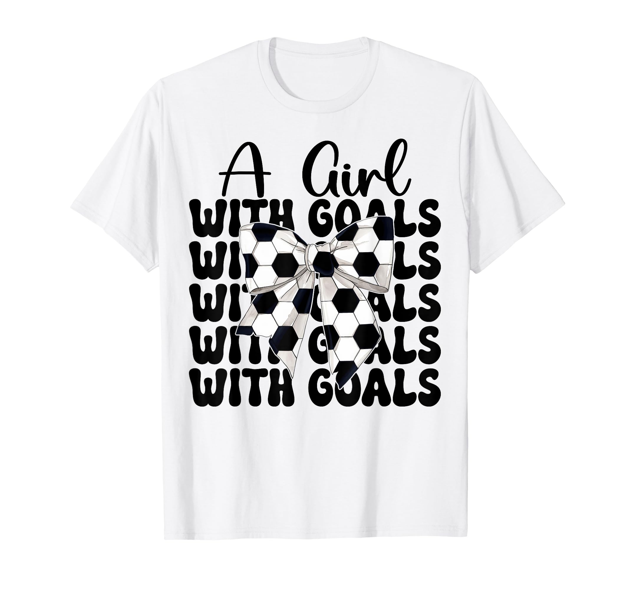 Soccer Coquette Bow Goals T-Shirt - Custom Art Print Men Women