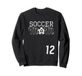 Number 12 Soccer Mom Mothers Day 12 Sweatshirt - Unique Graphic Unisex