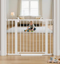 Cumbor 29.7-40.6" Baby Gate for Stairs, Mom's Choice Awards Winner-Dog Gate for Doorways, Pressure Mounted Self Closing Pet Gates for Dogs Indoor, Durable Safety Child Gate with Easy Walk Thru Door