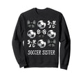 Soccer Sister Outfit Game Day Sweatshirt - Graphic Print Men Women