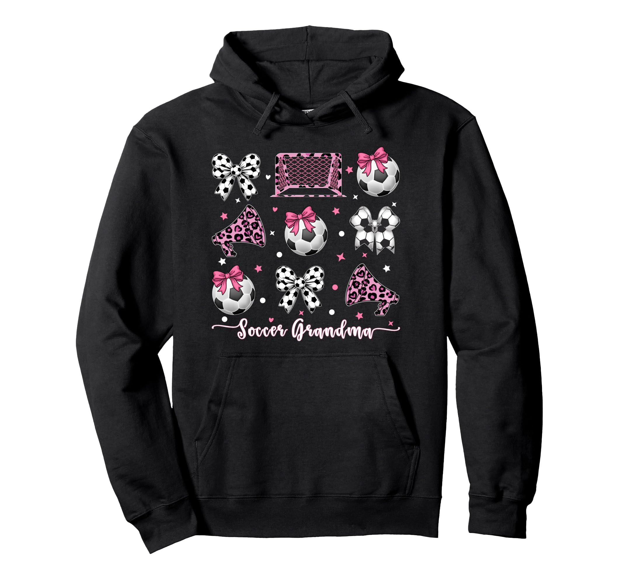 Coquette Bow Soccer Grandma Mothers Day Hoodie - Unique Graphic Men Women