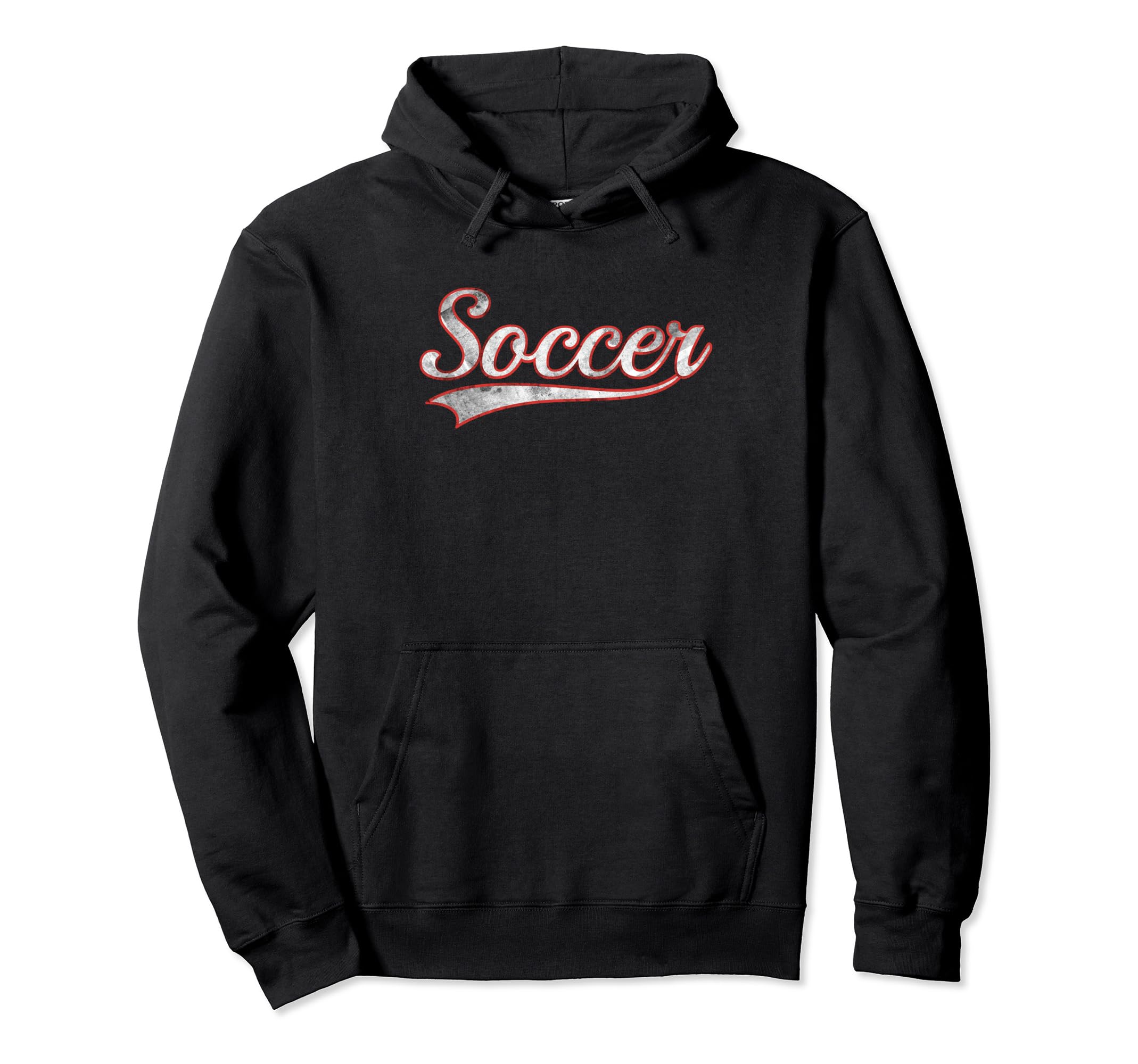 Soccer Varsity Distressed Throwback Hoodie - Streetwear Style for Adults