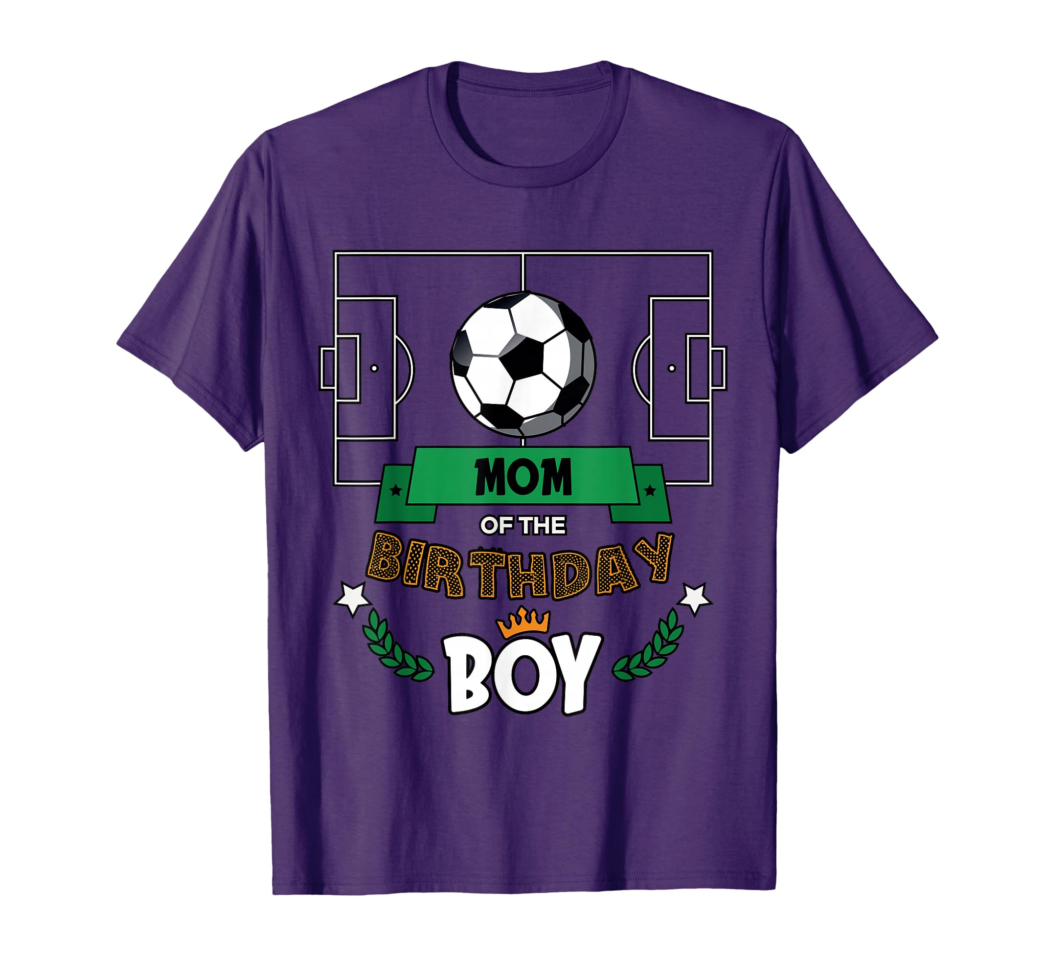 Mom Birthday Soccer Theme Matching T-Shirt - Minimalist Print for Adults
