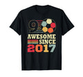 Awesome 9 Since 2017 Soccer 9Th T-Shirt - Casual Everyday Wear Men Women