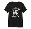 Cloud County Soccer Distressed 90S T-Shirt - Minimalist Print for Adults
