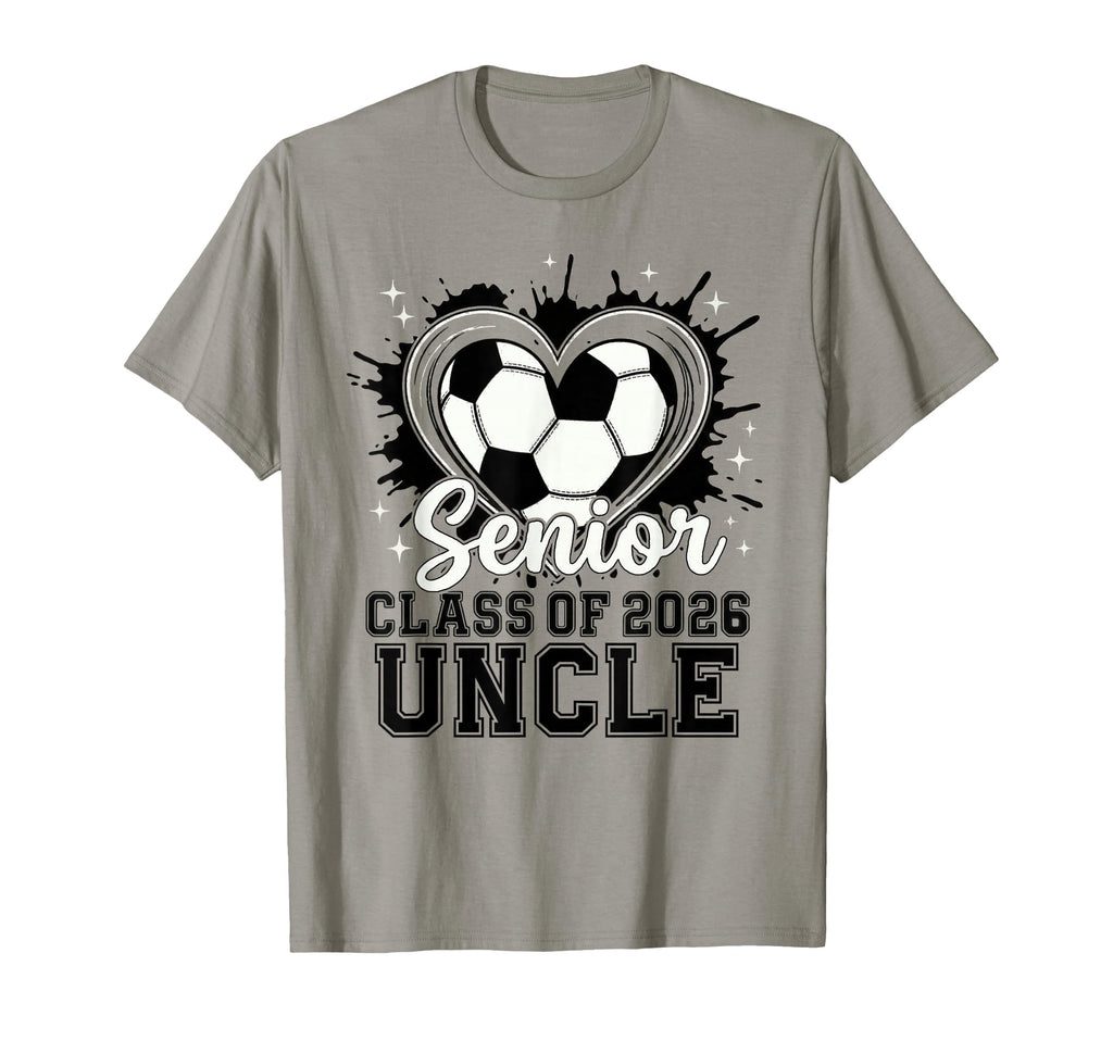 Senior Uncle Class 2026 Soccer Drip T-Shirt - Custom Art Print for Adults