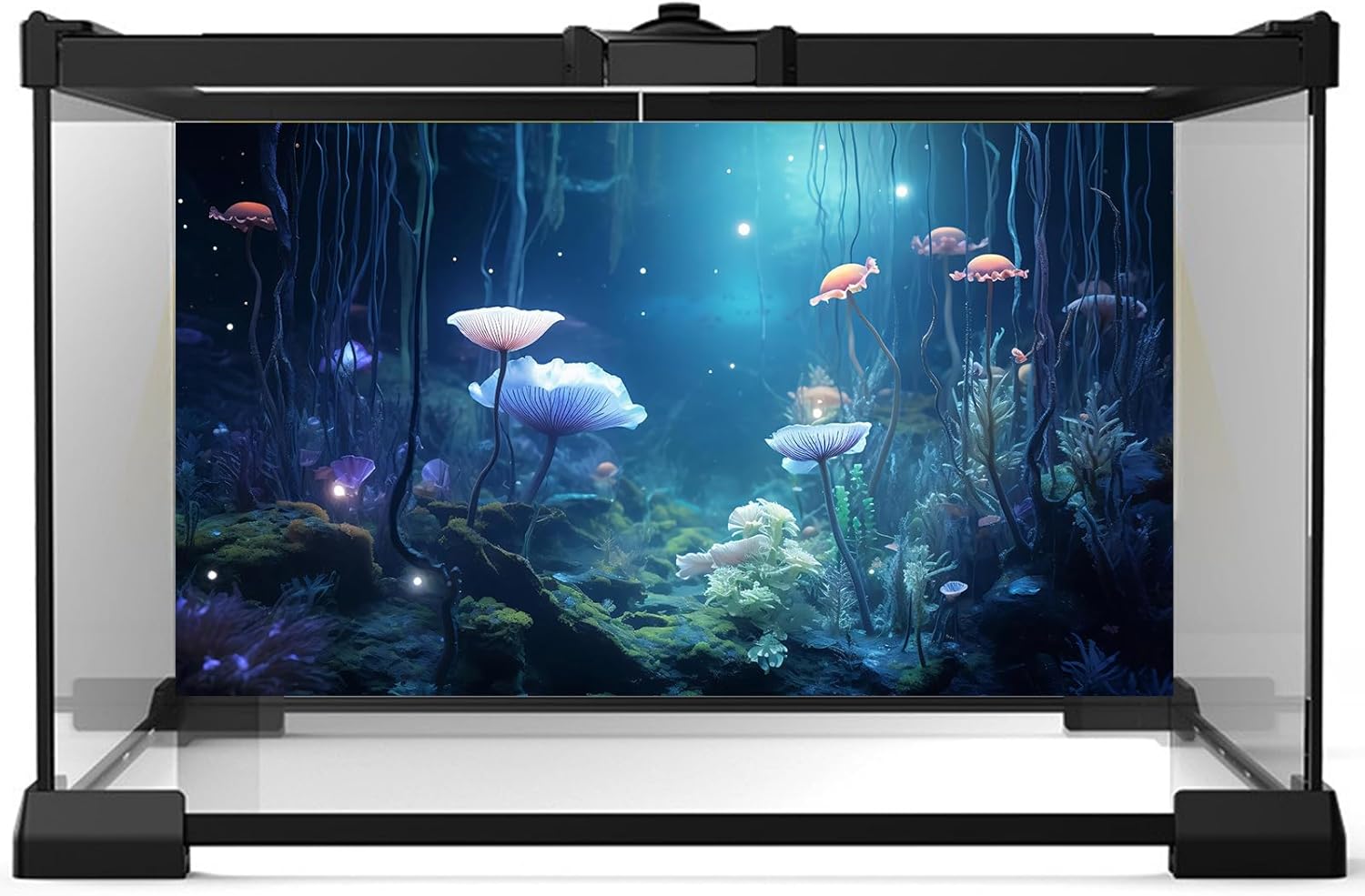 Aquarium Background Surreal Underwater Garden Fish Tank Background Lush Moss Aquatic Plants Tropical Style Landscape Terrarium Tank Backgrounds Under Sea World Aquarium Tank Wallpaper Poster 48x20in