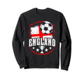 England Flag Football Fan Soccer Sweatshirt - Minimalist Print for Adults