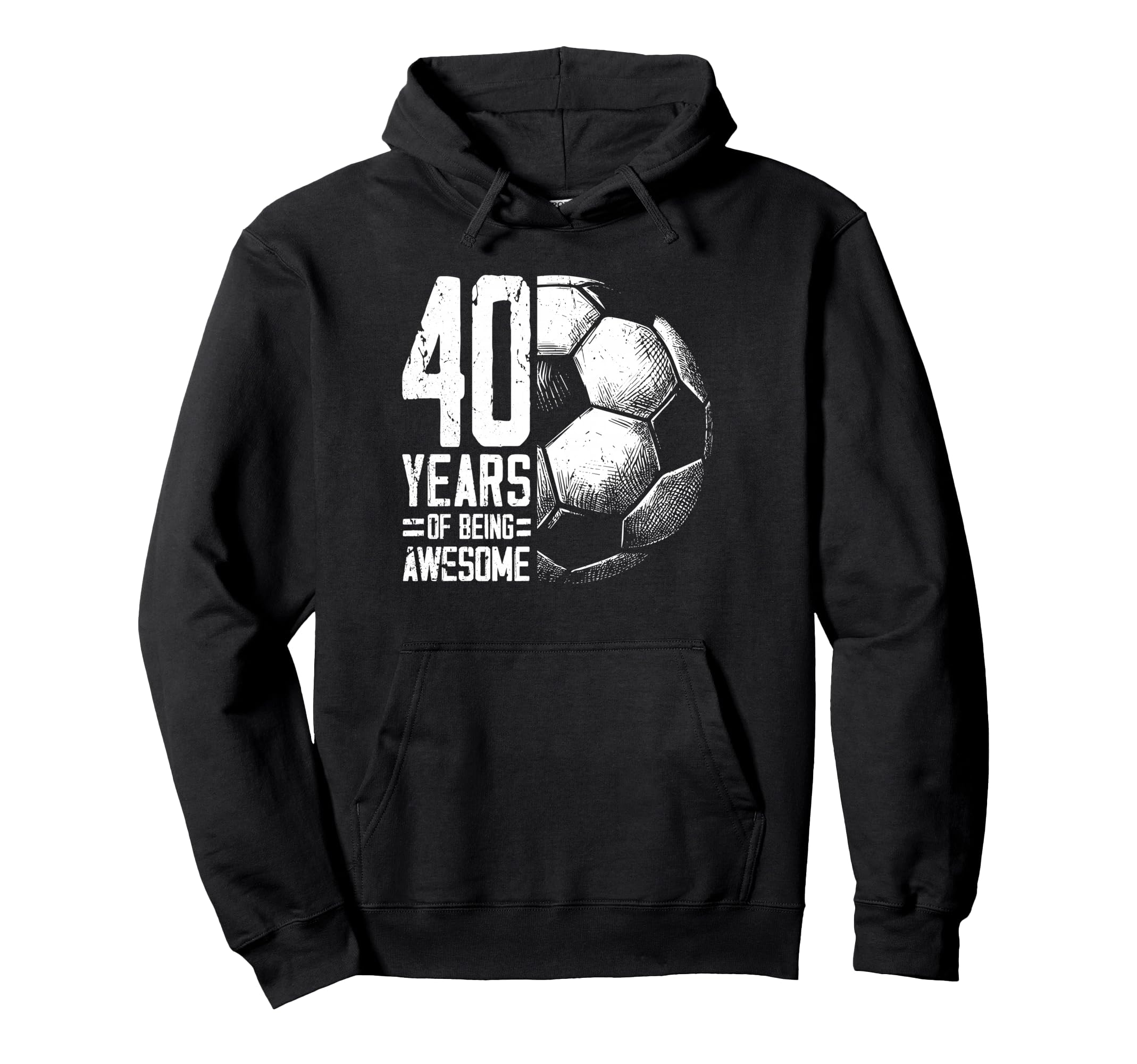 40Th Birthday Soccer Player Football 40 Hoodie - Fun Novelty Design Unisex