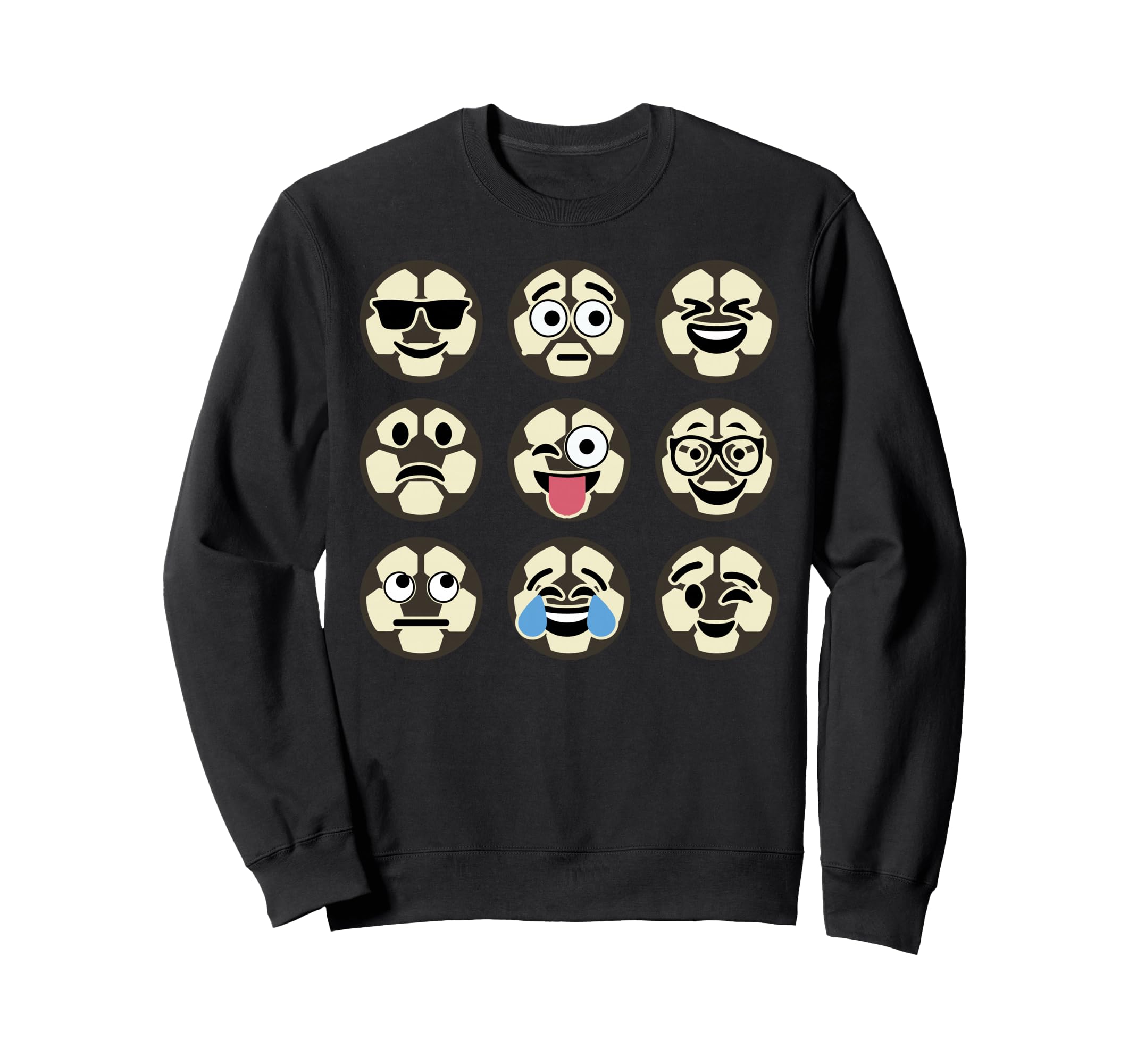 Funny Sports Soccer Emoticon Brazilian Sweatshirt - Novelty Apparel Unisex