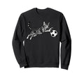 Soccer Cat Playing Ball Funny Sweatshirt - Custom Art Print Men Women