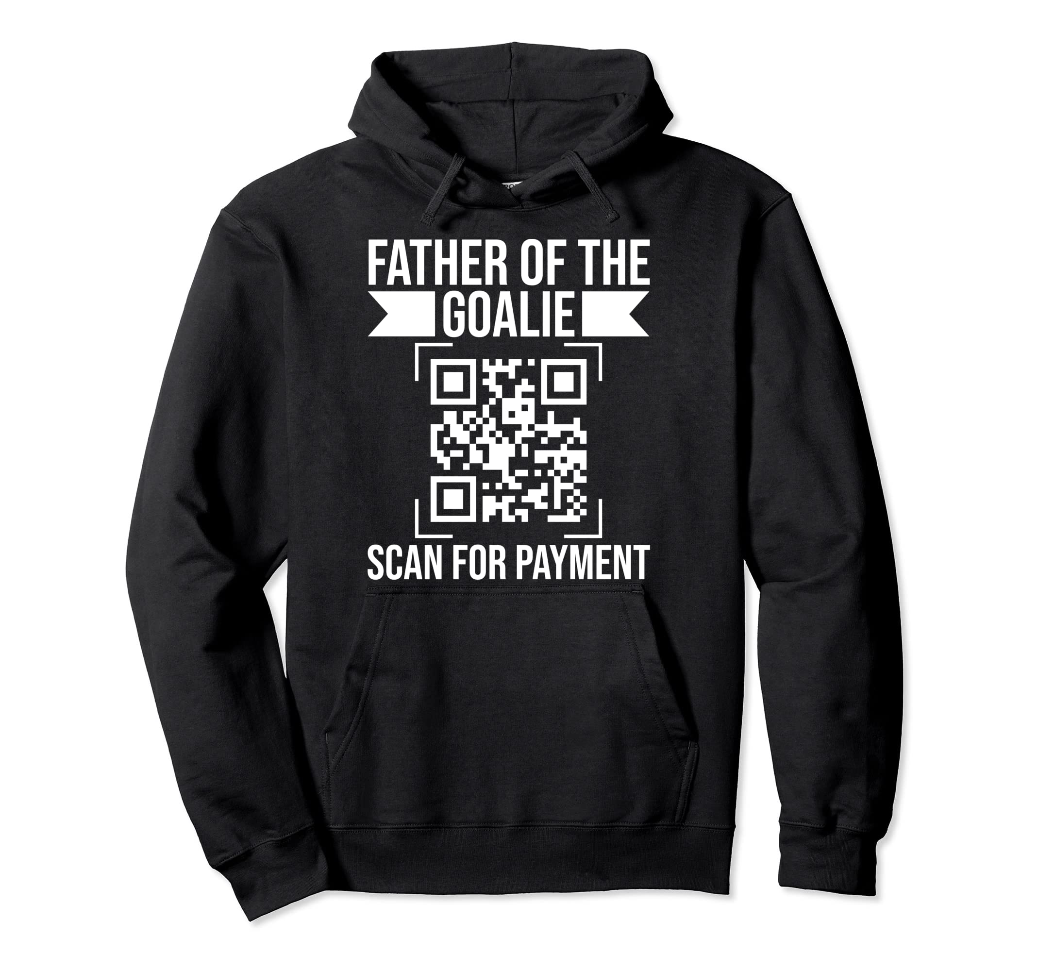 Father Goalie Scan Payment Hockey Skates Hoodie - Minimalist Print Unisex