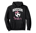 Soccer Sister Bow Soccer Ball Hoodie - Streetwear Style Unisex