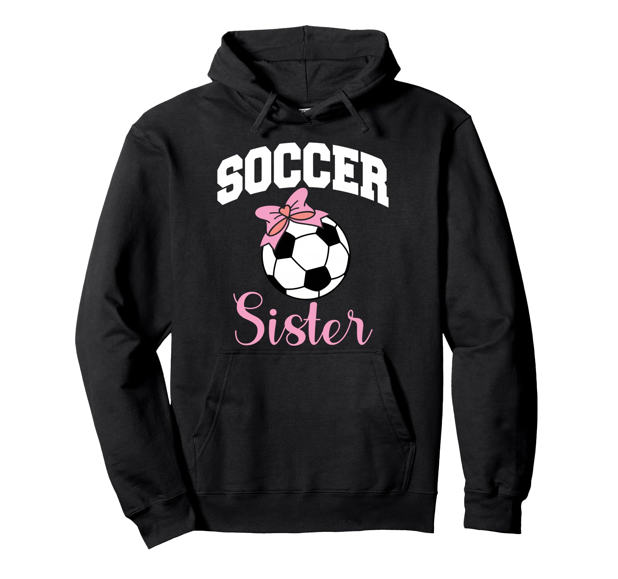 Soccer Sister Bow Soccer Ball Hoodie - Aesthetic Graphic Unisex