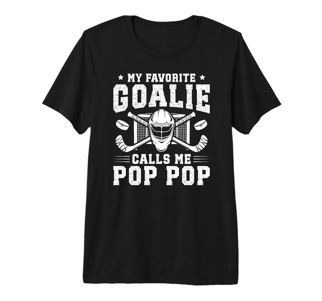 Mens Proud Hockey Goalie Pop Pop Ice T-Shirt - Trendy Graphic Men Women