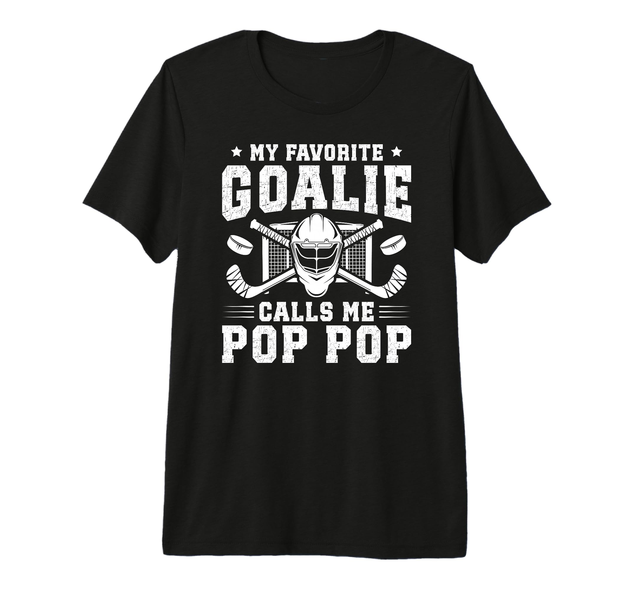 Mens Proud Hockey Goalie Pop Pop Ice T-Shirt - Trendy Graphic Men Women