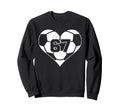 Soccer Heart Number 67 Jersey Sports Sweatshirt - Custom Art Print Unisex
