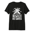 He Saves Hockey Goalkeeper Mom Ice T-Shirt - Custom Art Print for Adults