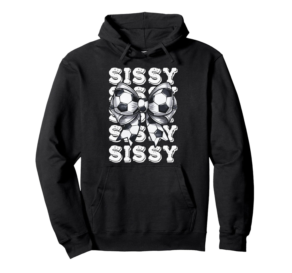 Coquette Soccer Sissy Matching Family Bow Hoodie - Graphic Print for Adults