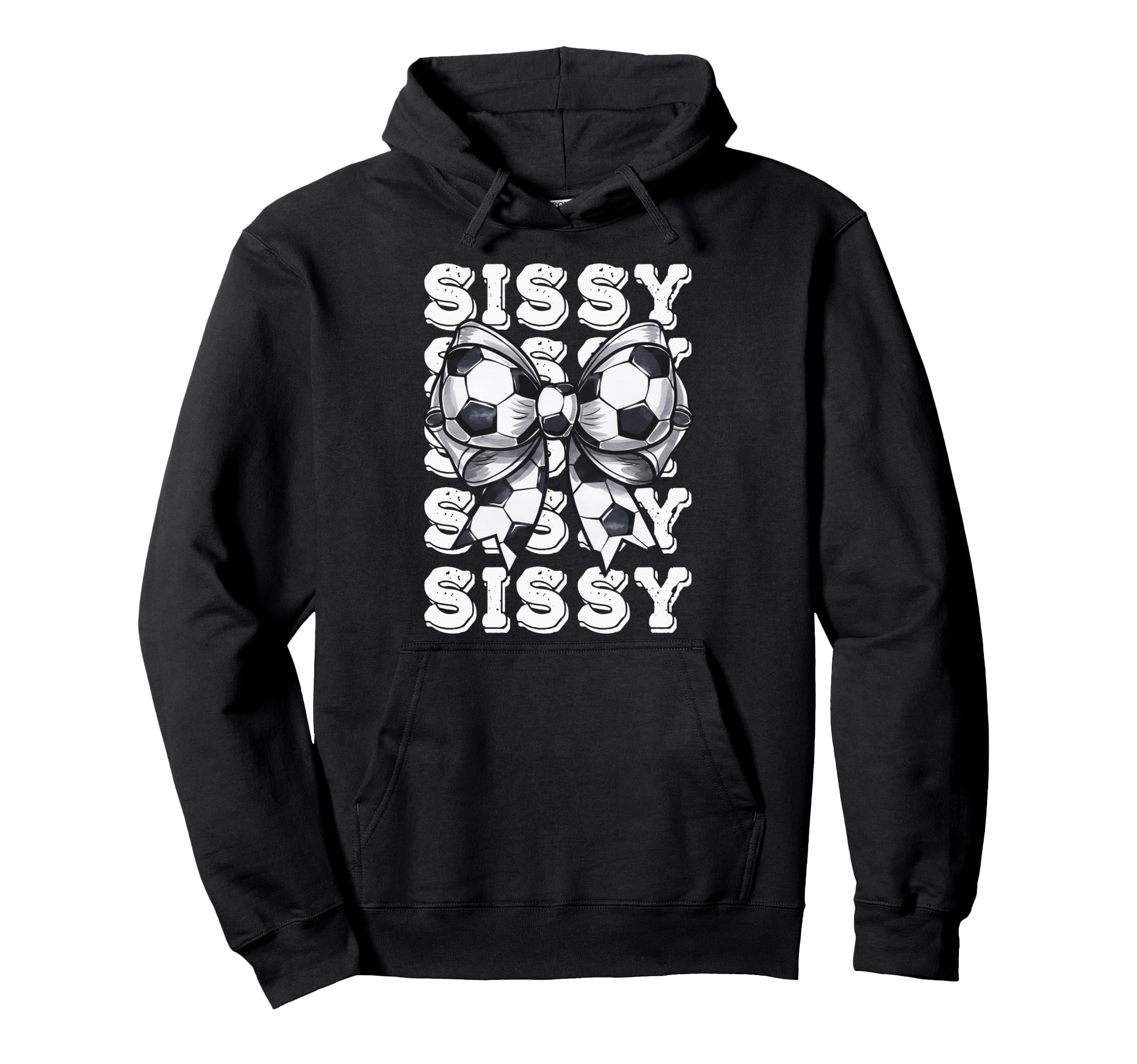 Coquette Soccer Sissy Matching Family Bow Hoodie - Graphic Print for Adults