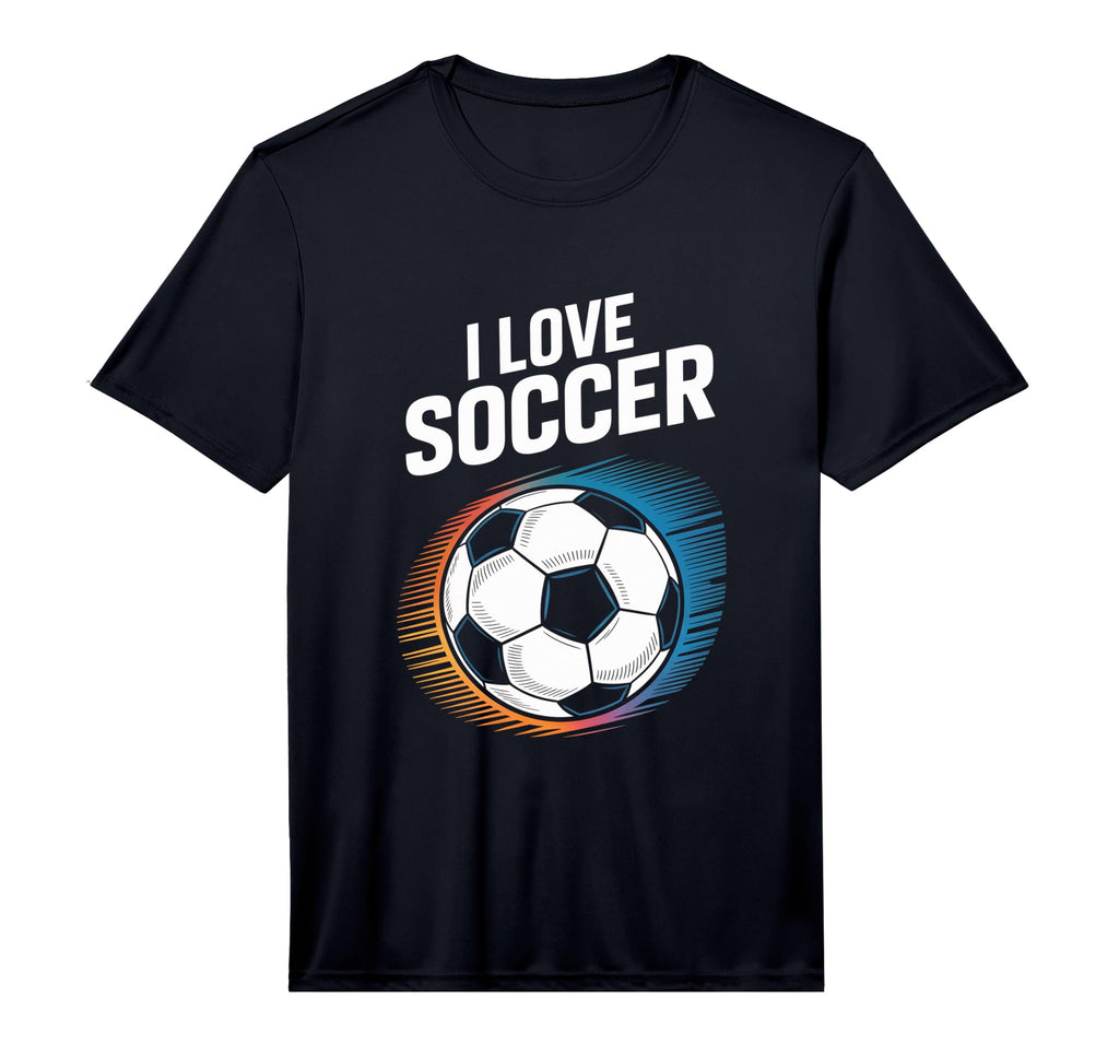 Mens I Love Soccer Vibrant Football T-Shirt - Unique Graphic Men Women