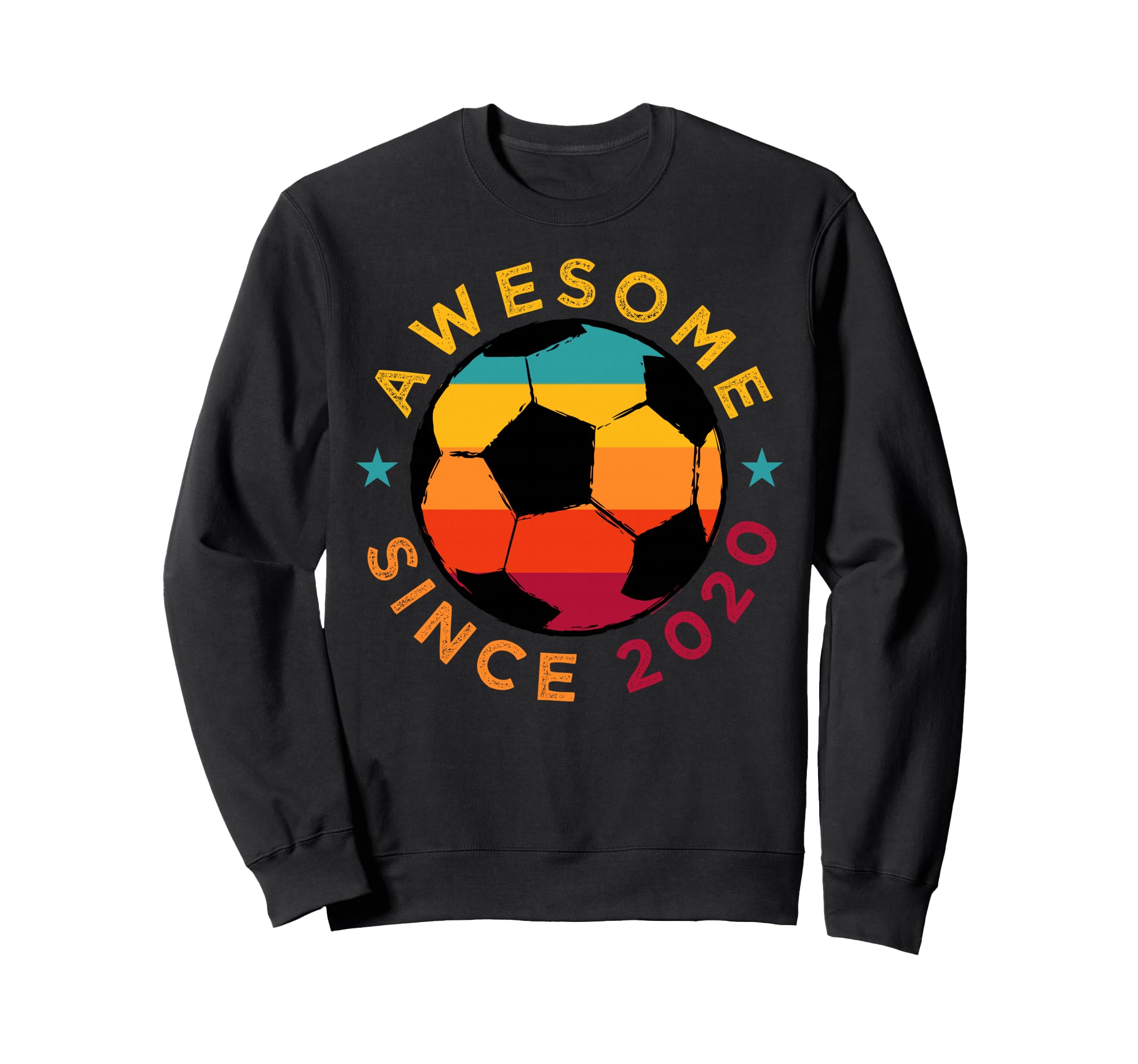 Awesome Since 2020 Soccer Birthday Party Sweatshirt - Graphic Print Unisex