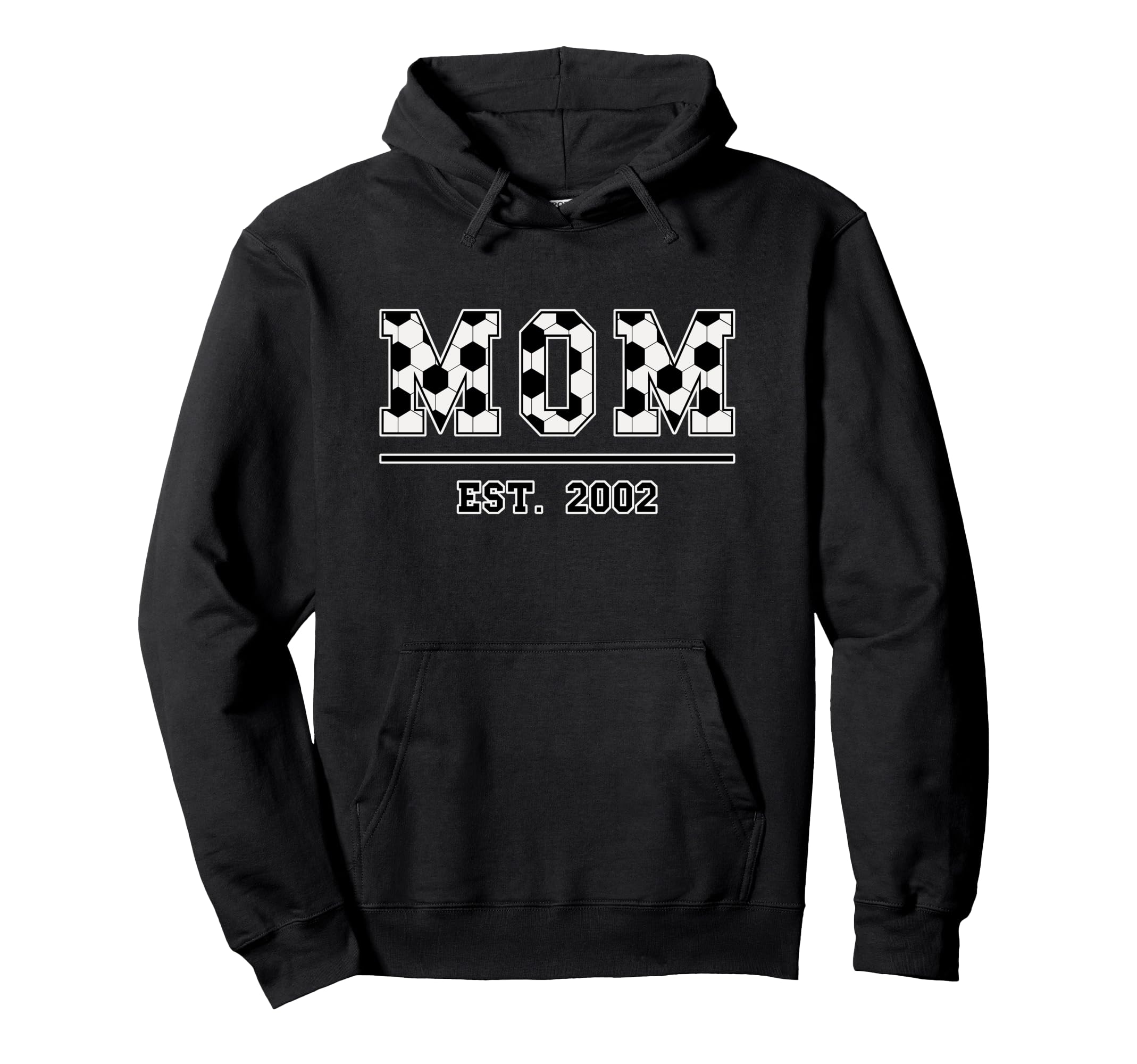 Mom Est 2002 Funny Sports Year Established Hoodie - Novelty Apparel Unisex