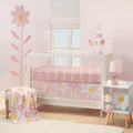 Lambs & Ivy Daisy Dreams 3-Piece Crib Bedding Set - Pink, White, Modern, Garden
