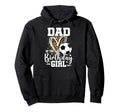 Dad Birthday Leopard Heart Soccer Ball Hoodie - Custom Art Print Unisex