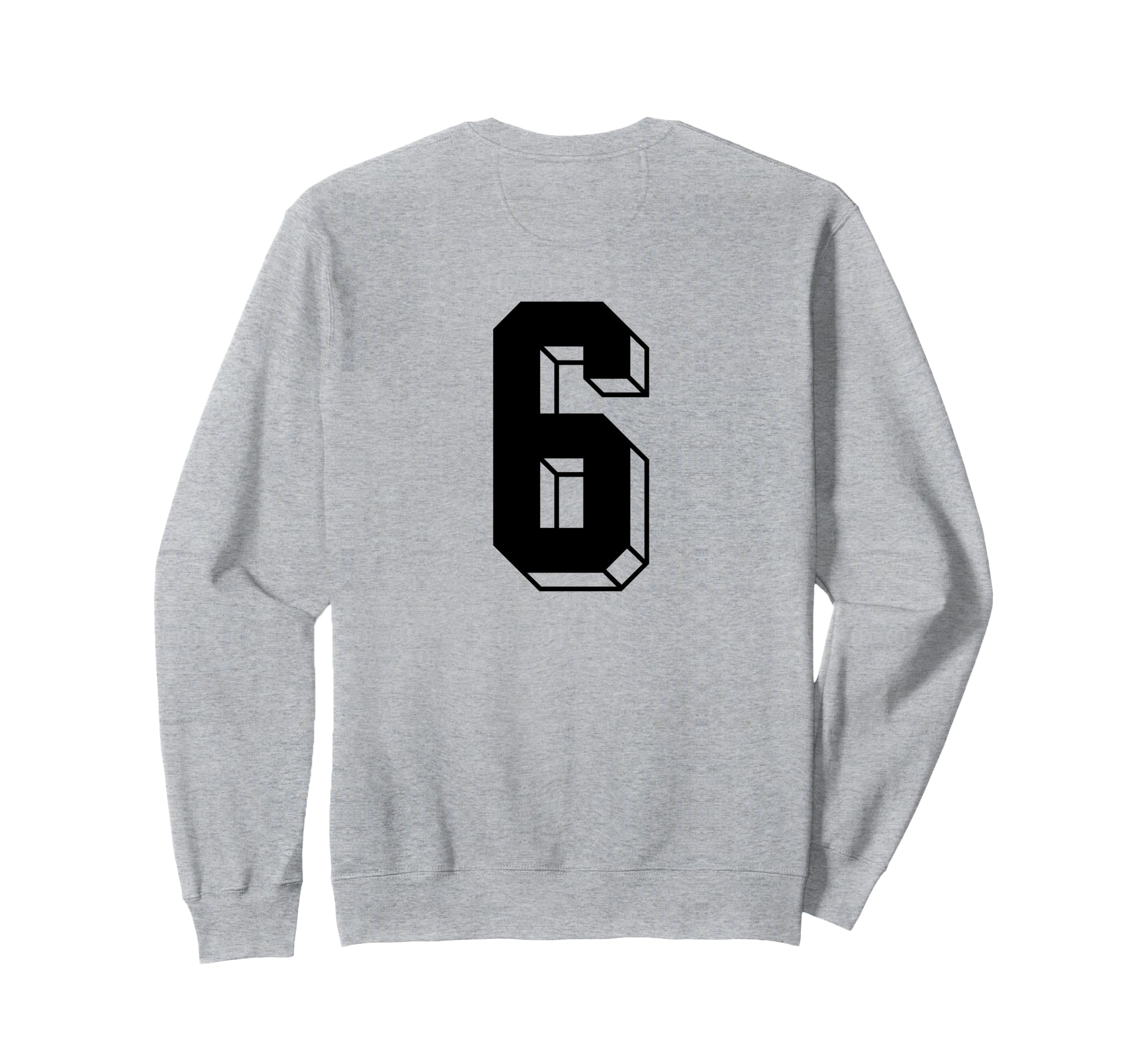 Number 6 Backside 80S 90S Team Sweatshirt - Custom Art Print Men Women