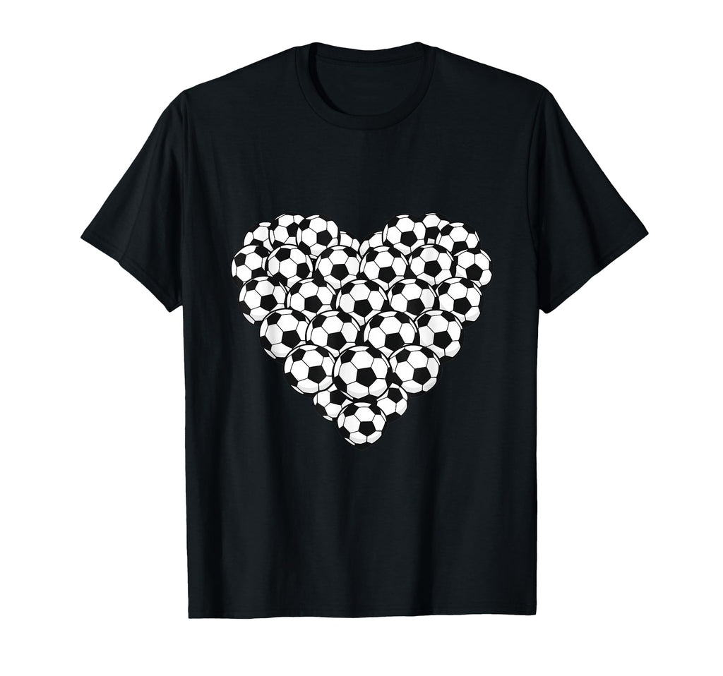 Heart Shaped Soccer Ball Artwork T-Shirt - Trendy Graphic Men Women