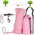 Tresbro Dog Camping Leash - 50ft/75ft/100ft Multi-size Dog Trolley System for Dogs Up to 300lbs, Portable Lightweight Runner Lead and Reflective Tie-out Cable for Yard, Courtyard, Park, Camping