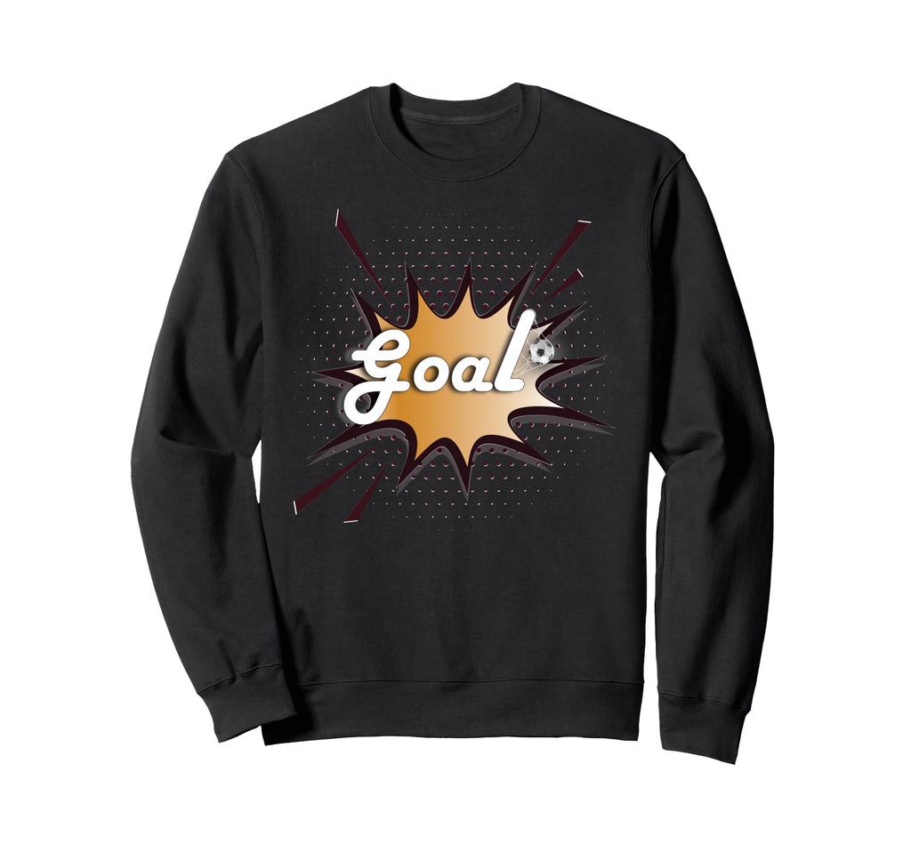 Goal Soccer Ball Net Comic Football Sweatshirt - Aesthetic Graphic Unisex