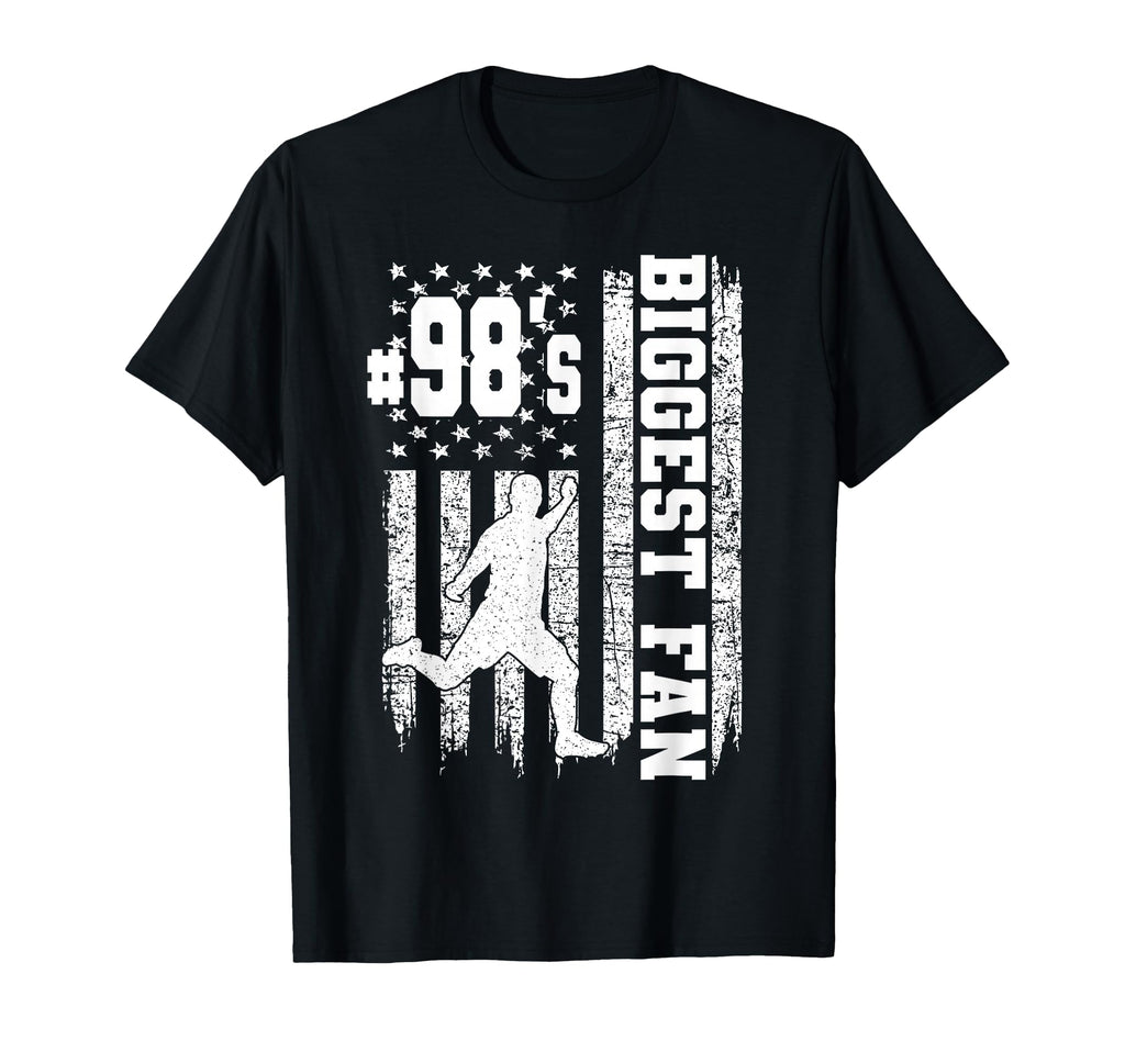 Soccer Biggest Fan Number 98 Proud T-Shirt - Aesthetic Graphic Men Women